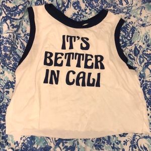 Cali Muscle Tee Crop Top